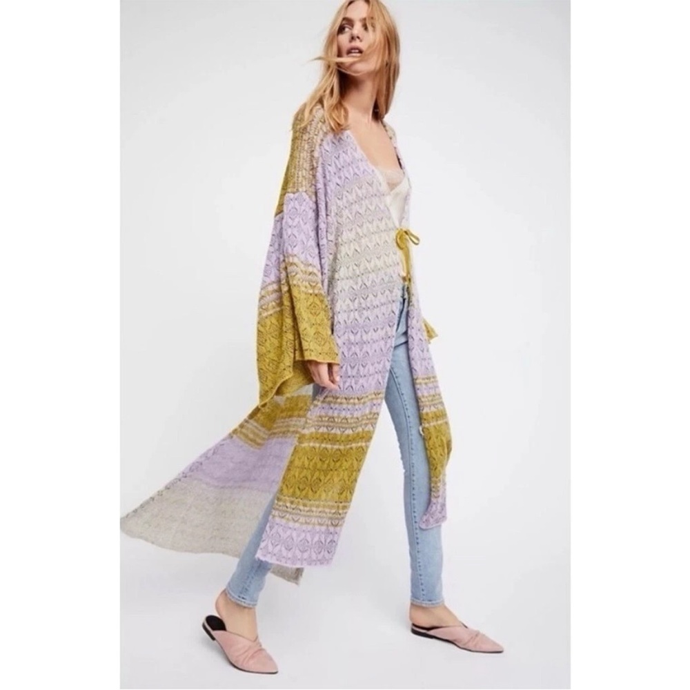 RARE Free People Midnight Reflections Cardigan